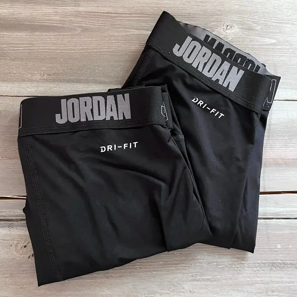 Jordan Dri-FIT Compression Leggings Black Athletic Base Layer Men’s L 2 Pack